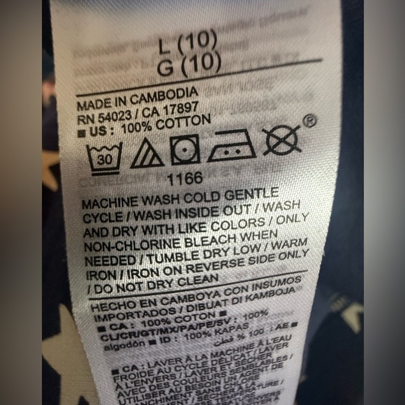 Old Navy white stars USA 4th of July gender neutral unisex large size 10 patriot - Picture 6 of 6